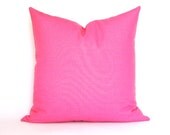 HOT PINK  pillow large 20 x 20 inch decorative pillow cover bright trendy color for summer girls room BRIGHT colorful cotton pillow cover