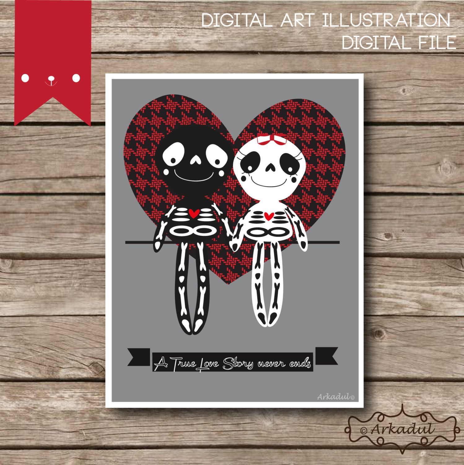 Art & Decor Digital Art Illustration : A True Love Story Never Ends... Il_170x135