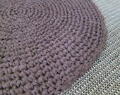 Housemat in Brown - Home Decor Rug - housewarming gift, sturdy, round rug, crochet carpet, cotton rug, throw rug, beach decor, boho decor