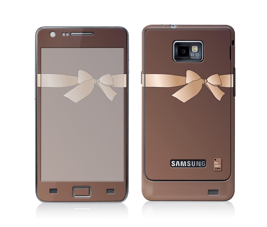 Galaxy Decal, Samsung Cover, Galaxy S2 i9100 Case Skin, PLUS Matching Wallpaper - Outfit No.7 - Trendy Taupe Satin Women Teen