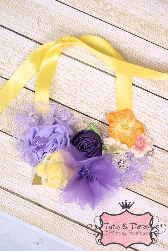 Photo Prop Girls Bib Necklace English Garden, Gorgeous for Spring Pictures...Weddings...Flower Girl Accessory Il_170x135