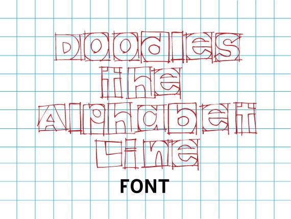 Hand Drawn Doodles the Alphabet Line Font