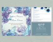 Watercolor Flower Wedding Invitation
