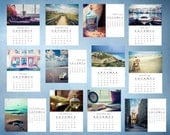 Calendar, 12 month, 8x10 desk calendar, wall calendar, photo calendar, customizable, summer, travel, photography, gift under 50
