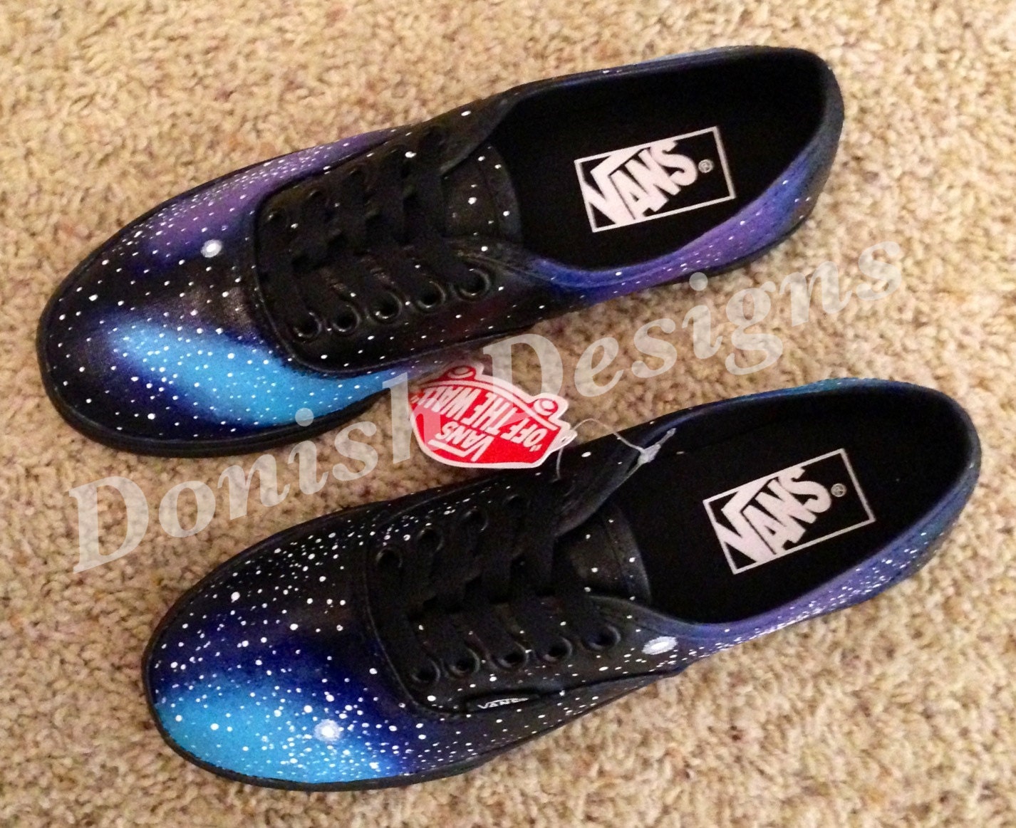 Custom Painted Galaxy Vans Shoes