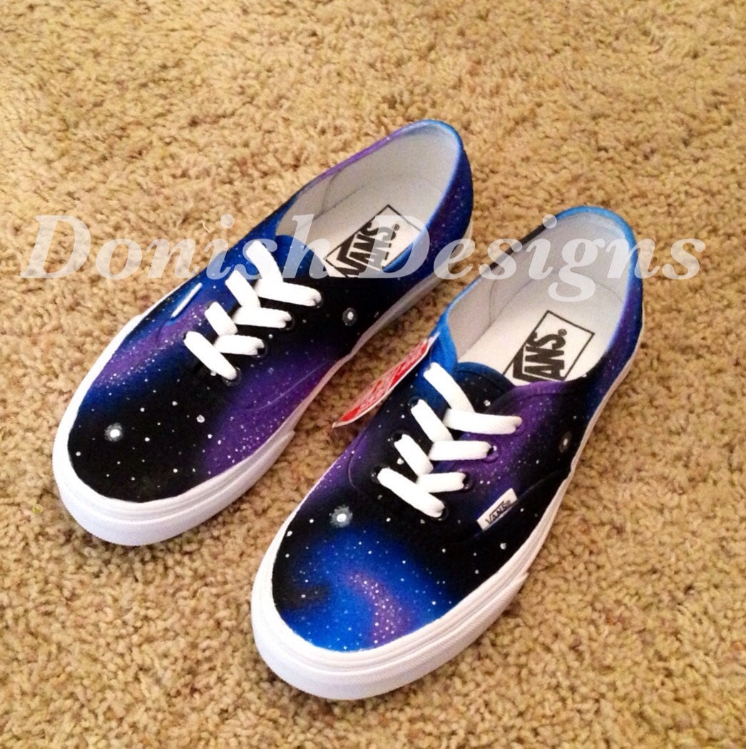 Custom Painted Galaxy Vans Shoes