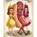 Hot Diggity Dog  - Art Print by Nouar