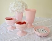 Painted Pink Vases for Party or Table Decoration