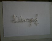 I love you.card. Valentines day card. wire name .handmade. personalized. custom name. card.paper goods. anniversary. gift idea unique.