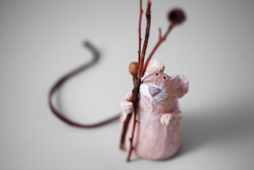 "The Nostalgic Poet" Handmade Stoneware Sculpture by Murtiga