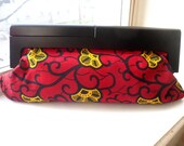 Ankara fabric /Clutch Purse/ Wood frame