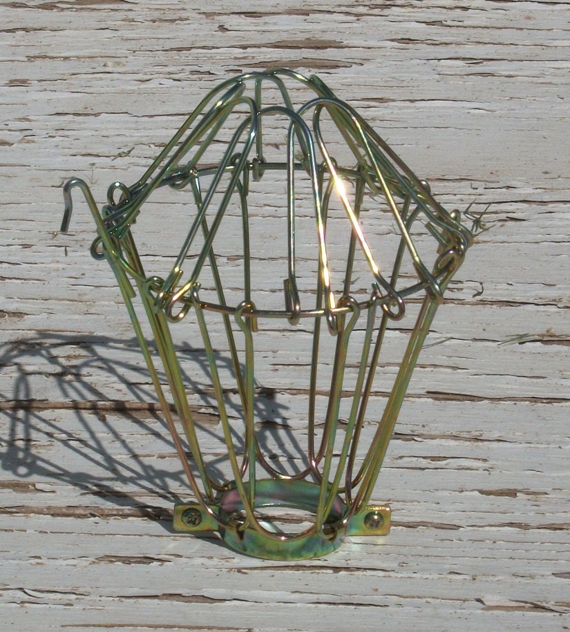 Industrial Vintage Style Wire Drop Light Cage