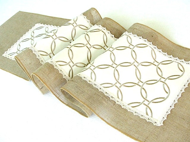Burlap table runner, Linen and burlap rustic table runner, Country wedding table decor, Handmade in the USA