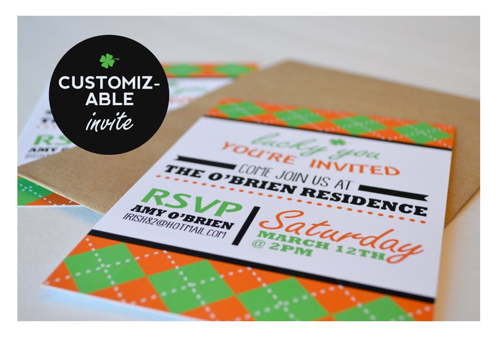 St. Patrick's Day Invitation - Printable DIY