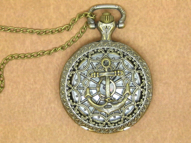 Buy antique jewelry watches - Anchor pirate pocket watch  popular antique jewelry  men's Gift