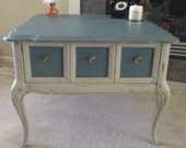 Refurbished Vintage Queen Anne Style Side Table