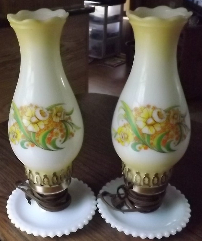 These are a Beautiful set of Vintage Hurricane Lamps