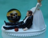 Wedding Cake Topper University of Missouri Tigers Mizzou MU Basketball Themed w/ Garter, Display Box