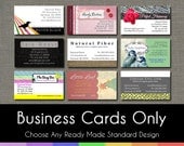 Business Cards - Custom Personalized Cards & Logo Label Set - Choose Any Premade Standard Design