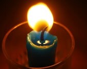 Candle Photography 8x10 Fine Art Print - Flame Photo, Blue Candle Photograph, Brown Wall Art, Still Life - Kitchen Art, Restaurant Decor