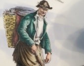 Vintage Plate Metiers de Vieux Paris of a Chiffonnier