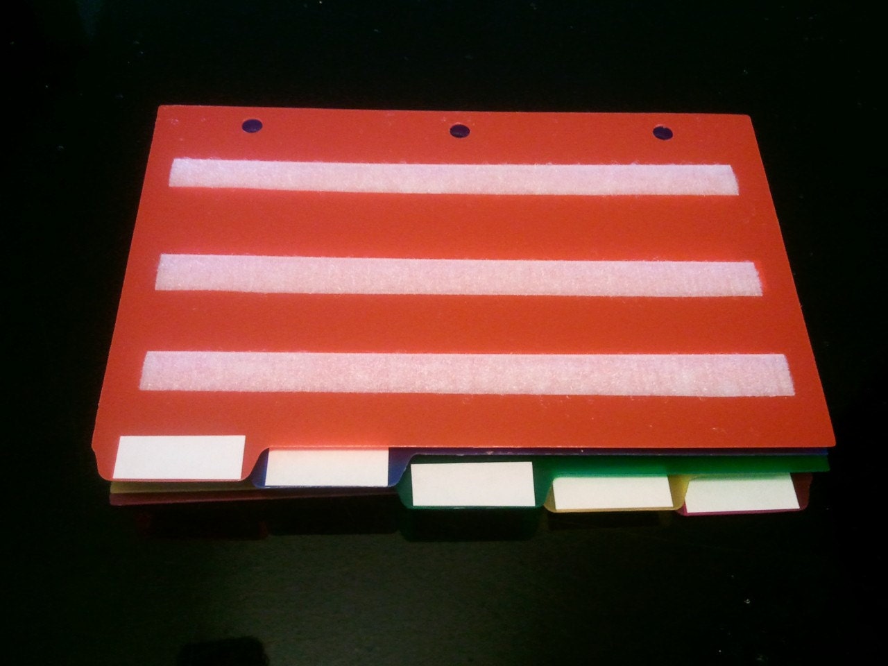 5 Different colorful divider tabs- great for yur pecs book or loose pecs 5x8 size