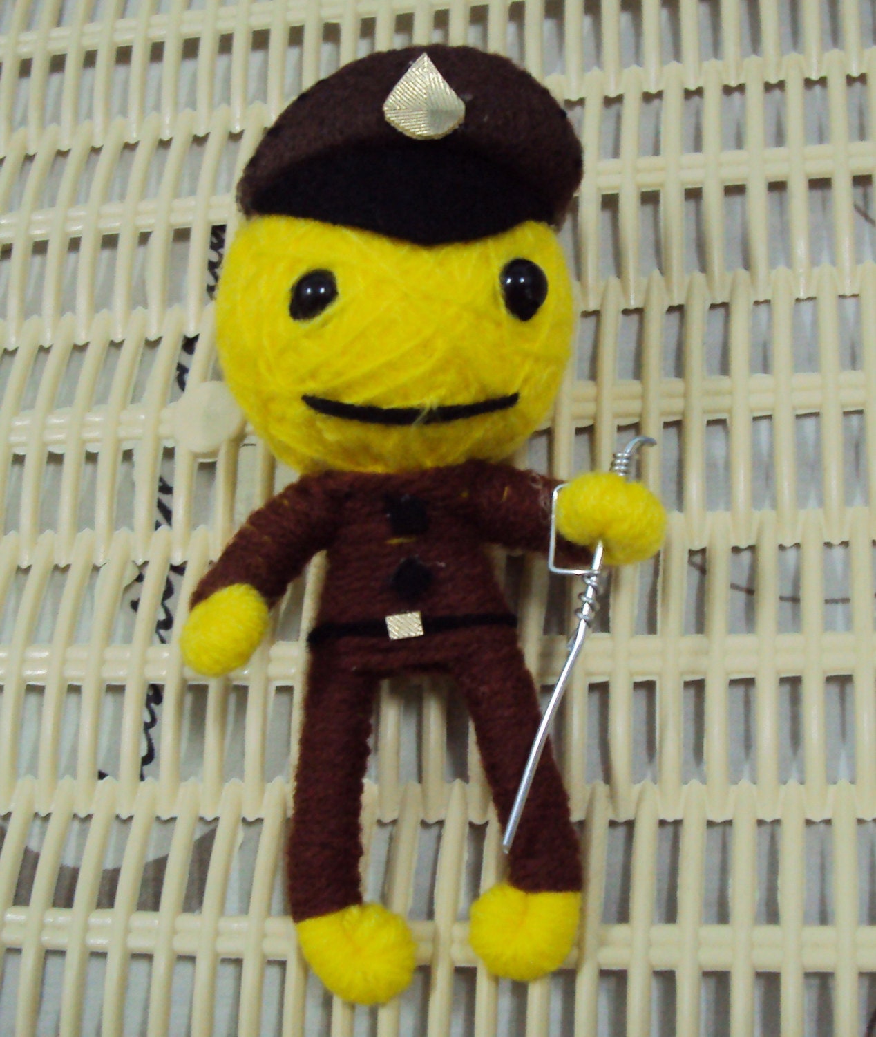 Police Voodoo doll keychain