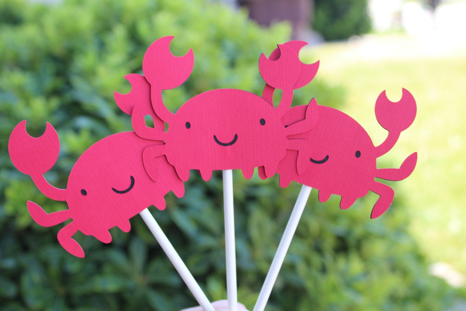 Red Crab Cupcake Toppers-Set of 12
