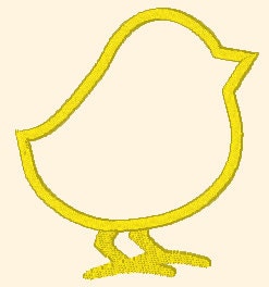 Chick Applique embroidery design any size and format for embroidery machines - AmandasEmbroidery Chick Applique embroidery design any size and format for embroidery machines - AmandasEmbroidery