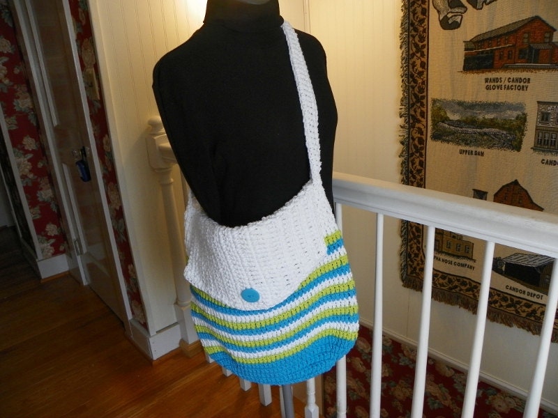 Handmade Crochet Tote Bag, Beach Bag, Purse
