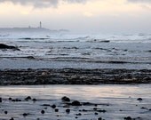 Oregon Coast Landscape Photography Fine Art Photographic Print - Newport Beach Light House 8x12 or 6x15