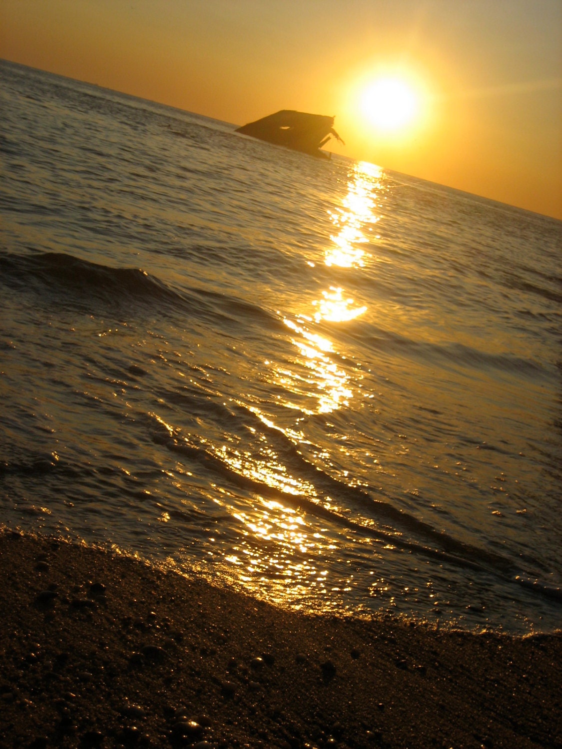 Jersey Shore Sunset Beach, Cape May Photography Print 8x10"