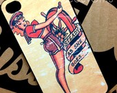 iPhone Cases - Steady As She Goes Traditional Tattoos Classic Retro Vintage Hipster  Pin Up Old School Hard Cover Iphone 4 Iphone 5 Galaxy 3