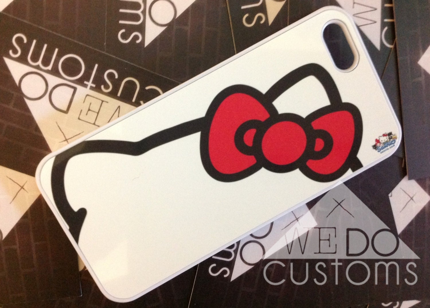 iPhone Cases - Big Red Bow Hello Kitty Sanrio Kawaii Cat Hipster Cute Hard Cover Case iPhone 4 5 Gifts Under 25