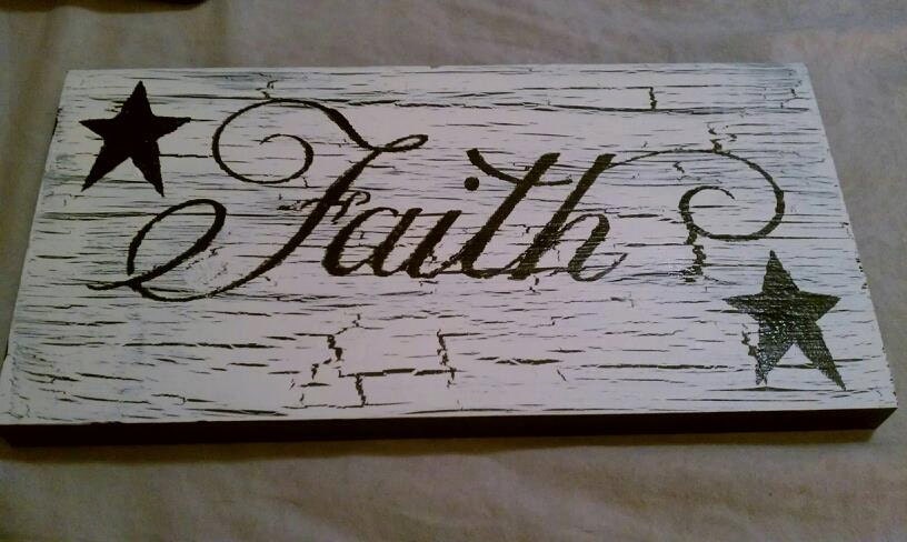 Faith sign Country Home Decor Wood signs by farmhousecreations1