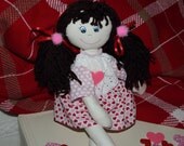 Amore is a unique rag doll, handmade and crafted with soft and cute fabrics.
