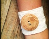 Lace Cuff Bracelet Wristlet Button