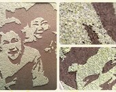 Sand Mosaic Portrait - Custom made home decor 16"X24" - wedding anniversary