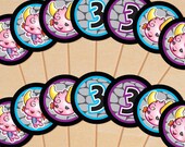 Pink Dragon Cupcake Toppers Printable, DIY File Il_170x135
