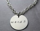 Custom Hand Stamped Circle Necklace