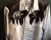 Cowboy on horse western shirt