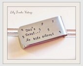 Fathers Day Gift - Hand Stamped Money Clip - Dads Stash - Gifts for Men, Dads Gifts, Grandfather Gifts