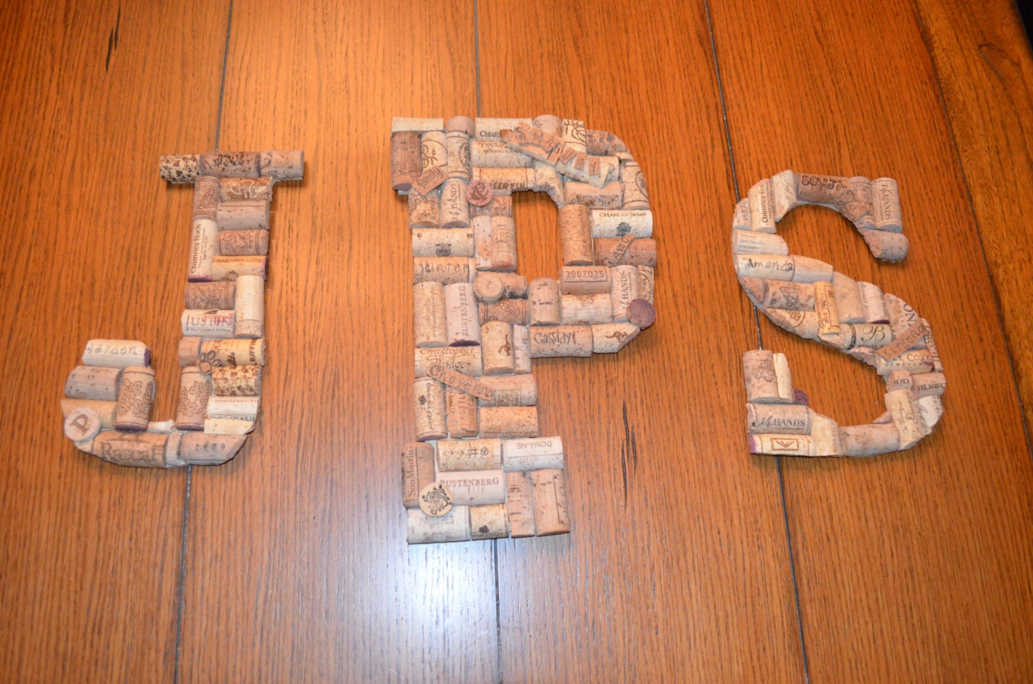 Personalized Hand Crafted Wine Cork Decorative Letter