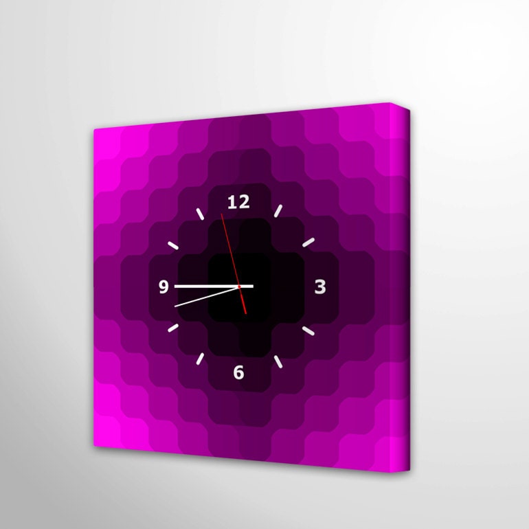 wall clock canvas retro art decoration unique modern kitchen bedroom livingroom clock UHR005