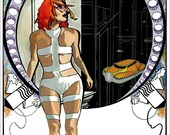 Leeloo Dallas Fifth Element Art Nouveau Print