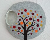 L size handmade cat bed / cave / house / basket / Felted merino wool