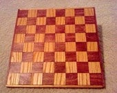 Handmade Oak and Poplar Chess/Checkers Board