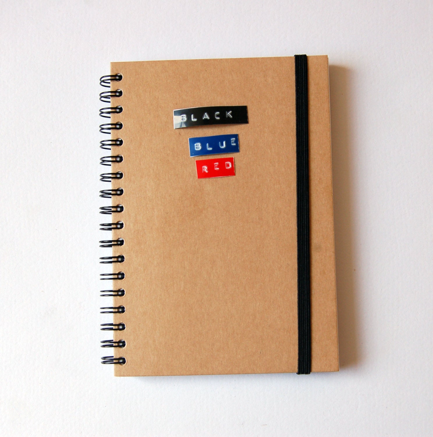 Personalized Notebook, Dymo Tape Notebook, Small, 16cm x 11cm