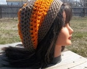 Boho Slouch Hat  Slouchy beret  Crochet Boho Hats  Unisex Tams  Gaming Beanie