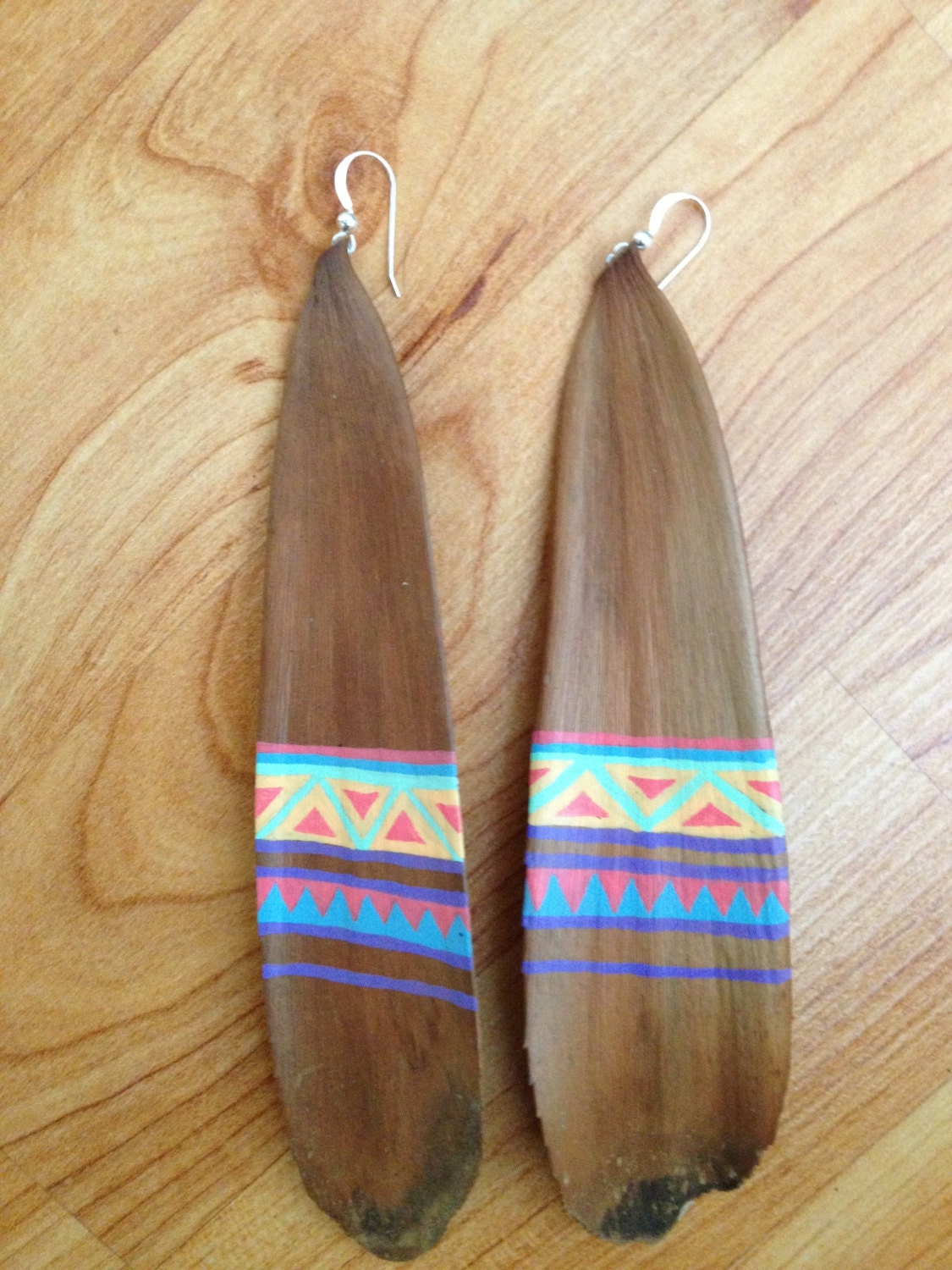 Natural tribal dangle earrings (set 2)